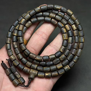 premium kynam agarwood 108 bead barrel shaped multi wrap bracelet 15g