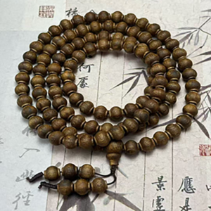 exquisite kynam agarwood "lantern shaped" 108 bead multi wrap bracelet 25g