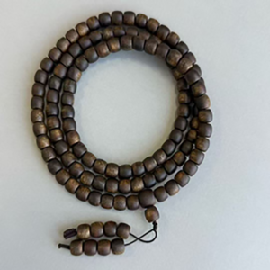 premium kynam agarwood 108 bead "drum shaped" (abacus) multi wrap bracelet 25g